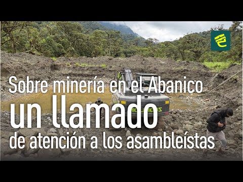 Minería amenaza al río Abanico, afluente de Macas, del cual se capta el agua potable