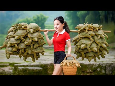 Full Video : Harvesting a Large Number of Giant Stone Softshell Turtles & Goes to Market Sell