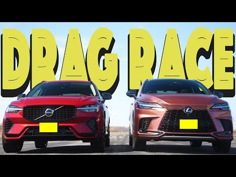 2023 Lexus RX500H F Sport vs 2023 Volvo XC60 T8 Recharge, part 2. Drag and Roll Race.