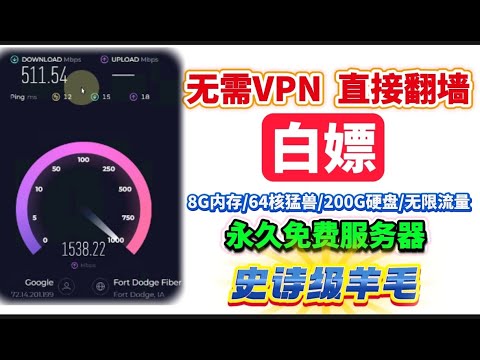 史诗级羊毛！永久免费服务器太夸张了：8G内存・64核猛兽・200G硬盘・无限流量｜无需VPN直接上网！完整RDP权限人人可领！完美解锁chatgpt,流媒体奈飞！防失联必备