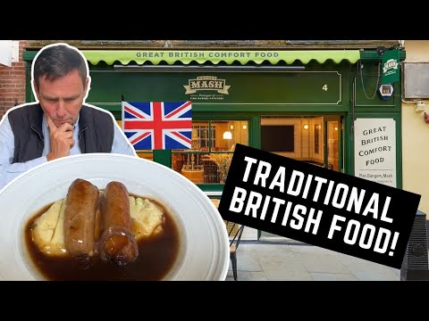 Reviewing TRADITIONAL BRITISH FOOD at a PIE, SAUSAGE AND MASH SHOP in LONDON!
