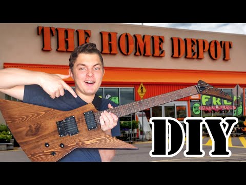 BUILDING a DIY Electric Guitar From a 2x4!!!
