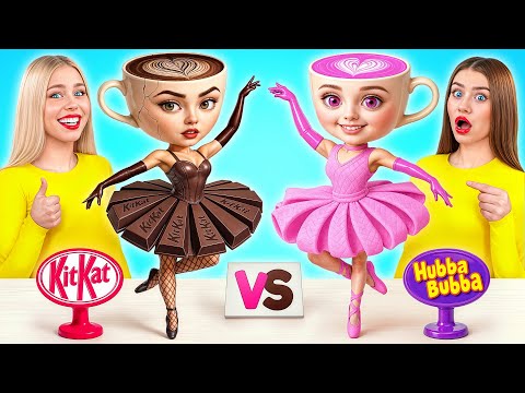 Bubble Gum vs Chocolate Food Challenge | Edible Battle by Bubba DO Challenge