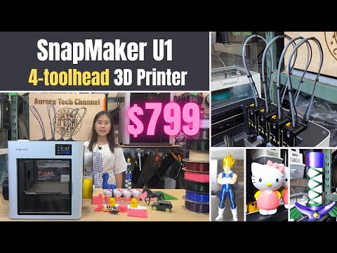 SnapMaker U1: A 4-toolhead auto-changer 3D printer that will change multi-filament printing
