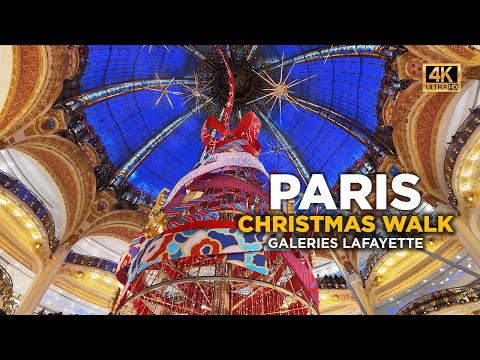 Paris Christmas Magic: Galeries Lafayette, Iconic Tree & Sparkling Eiffel Tower View