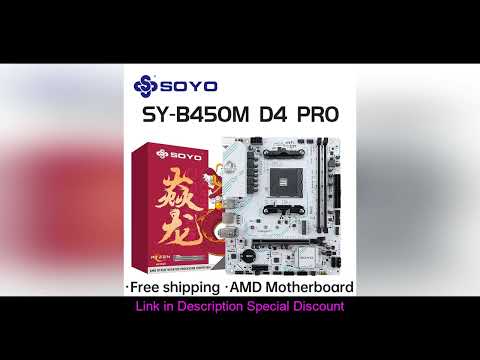 SOYO Motherboard AMD B450M Dual-channel DDR4 Memory AM4 Mainboard M.2 NVME (Supports Ryzen 5500