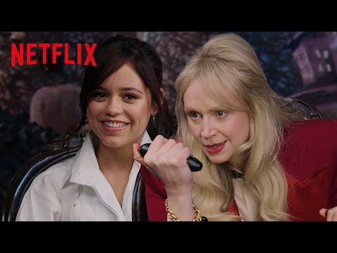 Jenna Ortega and Gwendoline Christie Compete in Wednesday Trivia | Netflix
