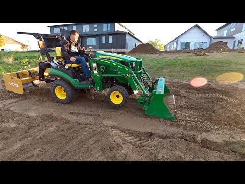 1025r Removes Side of Hill! Loader Work, King Kutter Box Blade, AV20f Grapple!