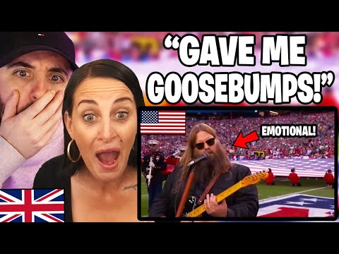 British Mum Reacts to the American National Anthem by Chris Stapleton! (WOW!)