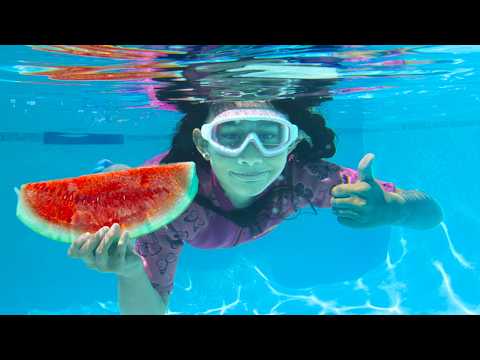 Andrea & Lily Learns to Share at the Pool Party 🥤
