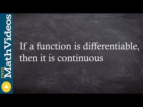 If a function is differentiable then it is continuous