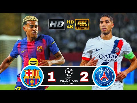 مباراة الكبار 💥 برشلونه وباريس سان جيرمان 1-2-دوري ابطال اوروبا 2026 تعليق عربي حسن العيدروس 