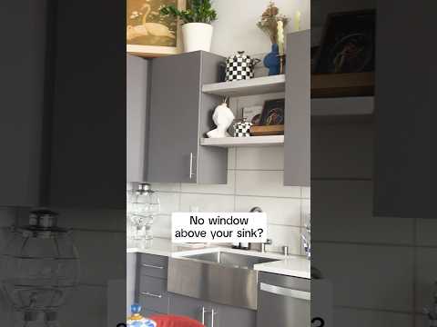3 clever ways to decorate above your kitchen sink, for when you don't have a window ✨