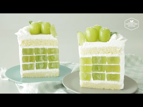 Shine Muscat Cake Recipe | Green Grape Cake