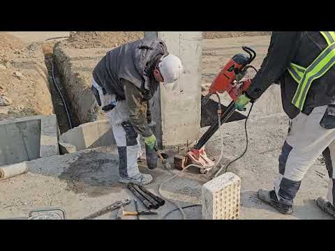 Алмазное бурение под углом без наклонной стойки, Ф120 -1,5 метра+ 40 см