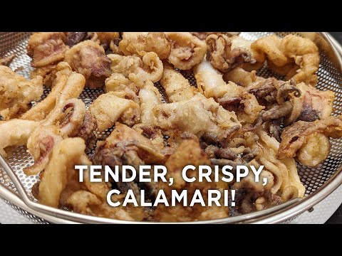 How to cook Calamari - very tender, crispy and delicious (not rubbery!!)