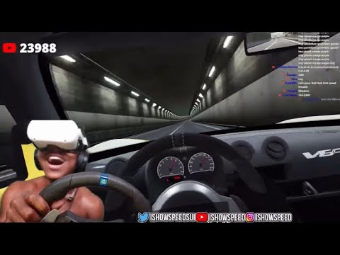 Ishowspeed drives in vr 😂