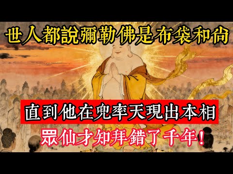 世人都說彌勒佛是布袋和尚，直到他在兜率天現出本相，眾仙才知拜錯了千年！#立地成佛#念佛修行#因果正見#修行障礙化解#生死因果#佛学#佛教