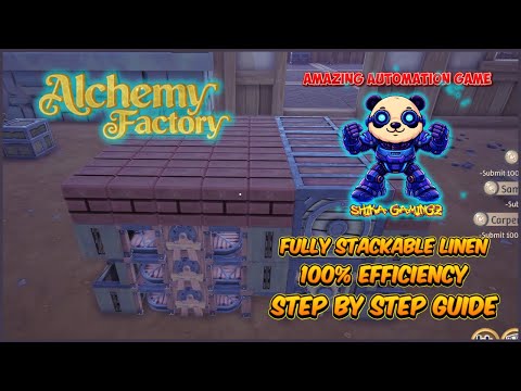 Alchemy Factory Linen Tutorial || Build From Scratch 100% Efficient & Compact Linen Production