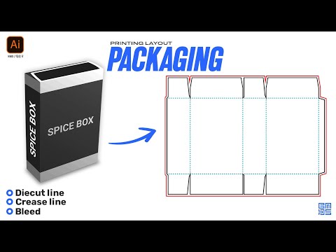 How to Create a Dieline for Spice Box Packaging Layout Illustrator | Packaging Design Tutorial HINDI