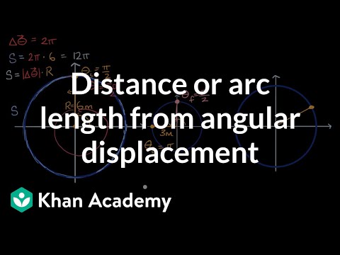 Distance or arc length from angular displacement | AP Physics 1 | Khan Academy