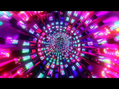 4k Abstract Screensaver || Fast Moving Ring Tunnel Metallic color background Video meditation