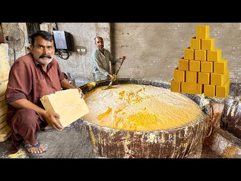 Process of making laundry soap || incredible factory mass production