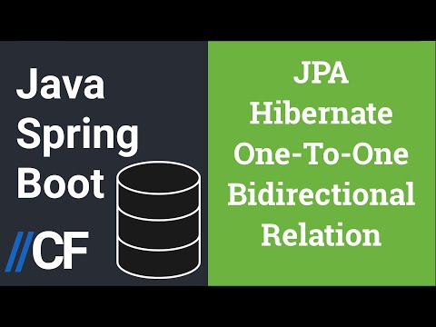 Java Spring Boot - JPA - Hibernate - H2 - One To One Bidirectional Relationship - @OneToOne