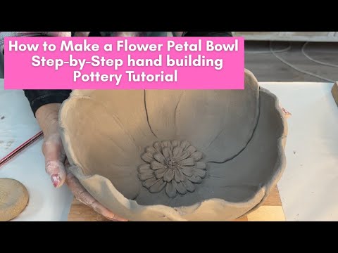 🌸 How to Make a Flower Petal Bowl | Step-by-Step Pottery Tutorial Beginner friendly