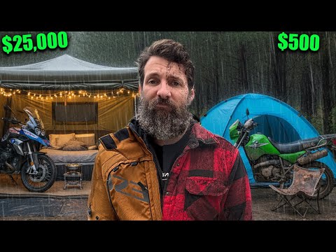 Cheap vs Expensive Moto Camping