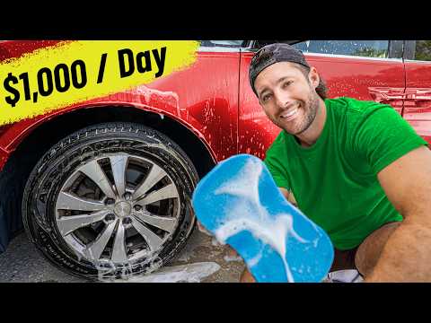 I tried making $1,000 Per Day Washing Cars | Niche Riches