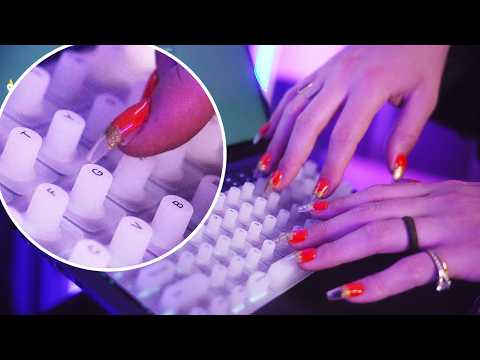 Gibi ASMR | Let's Test a Silicone Nubby Keyboard for Long Nails ~ General Vibing & Typing