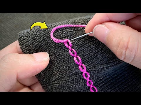 5 Decorative Hand Stitches to Repair & Beautify Clothes | Step-by-Step Tutorial (Jady Kreativ)