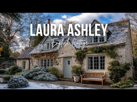 Winter English Cottage Retreat Inspired by Laura Ashley Florals and Cozy Country Elegance