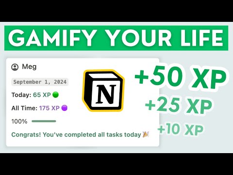 Build a Gamified Task Tracker in Notion | Gamify Your Life in Notion