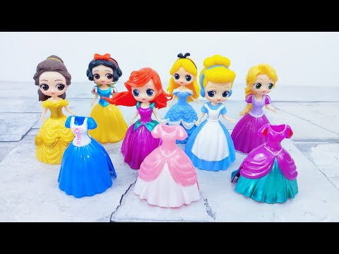 Disney Princesses vs Kuromi & Hello Kitty bag unboxing Satisfying ASMR DIY doll dress Miniature