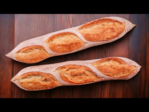 How to Make Beautiful, Crispy & Flavourful No-Knead Baguettes