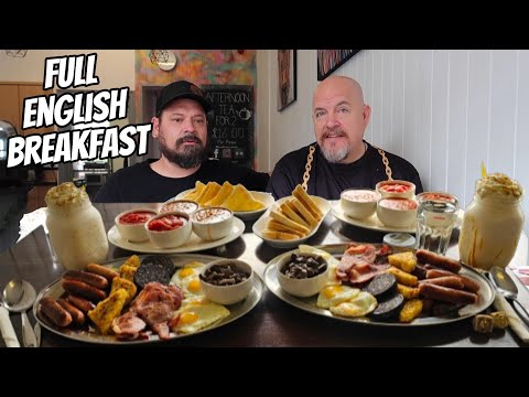 Trying England’s Biggest Breakfast Plate! Only defeated one time by @BeardMeatsFood
