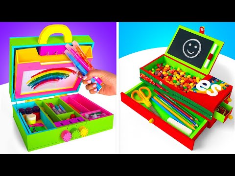 DIY Pencil Organizers From Cardboard For Your School Supplies