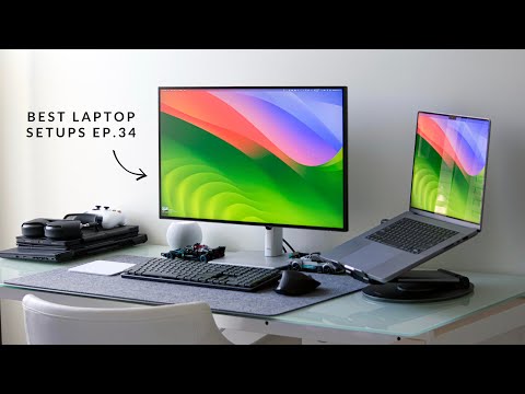Best Laptop Setups - 34 // Minimal & Clean Desk Setups!