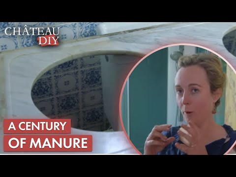Marble Sink Found Buried in Century Old Cow Muck | Escape To The Chateau DIY