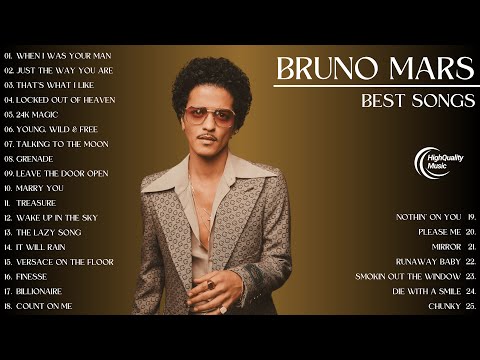 Bruno Mars Playlist 2024 Best Songs ⭐️ ~ Greatest Hits Album 💥 ~ Bruno Mars Top 25 Songs ⭐️