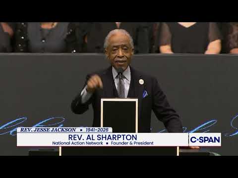 Rev. Al Sharpton gives remarks at memorial service for late Rev. Jesse Jackson