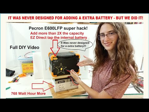 Double factory installed Battery of Pecron E600lfp and any Power Station By Inside Connection