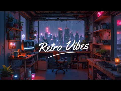 1980s Retro Lofi 📺 Rainy Ambience & Chill Vibes 🌆 Playlist for Sleep, Study & Focus