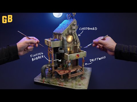 Constructing a beach house from driftwood and cardbord (w/ DanDoes) | Beyond the Blight