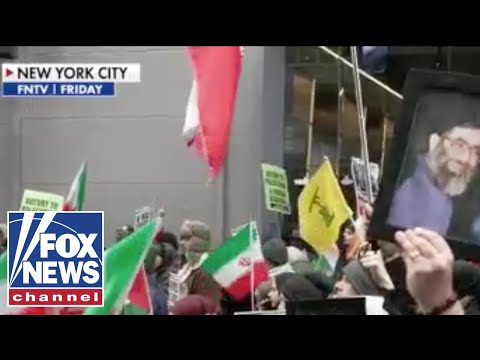 Protestors chant for Hamas and Hezbollah at NYC protest