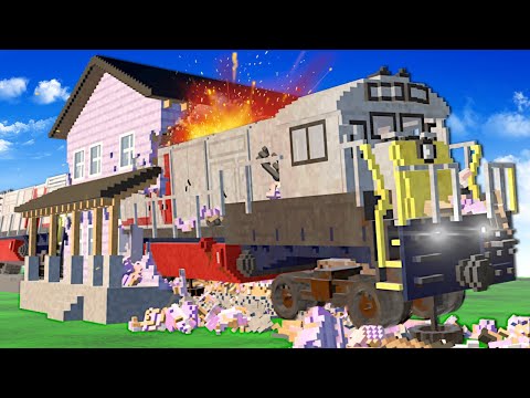 TRAIN CRASHES INTO HOUSE! (Teardown)