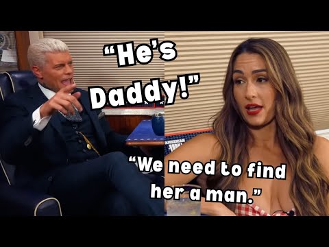 cody rhodes and nikki bella turning the podcast into a girls night in for 9 minutes