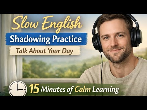 Slow English Shadowing Practice | Talk About Your Day Naturally | 15 Minutes of Calm English